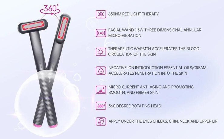 LED photorejuvenation and high frequency massage wand **pre-order** - The Yvette Clinic