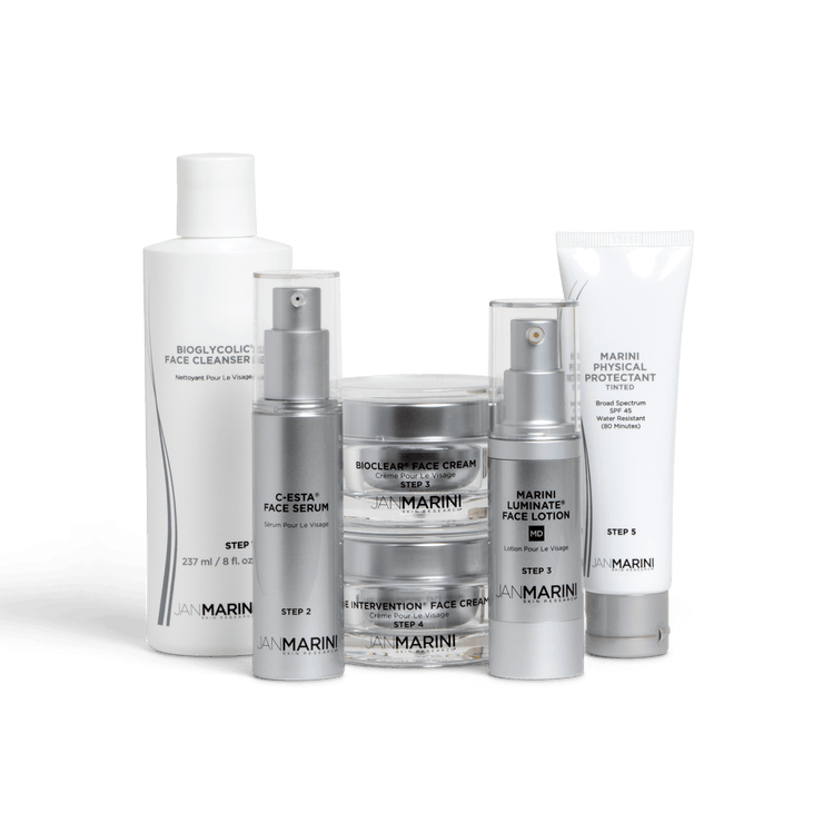 Jan Marini A Skin Care Management System – 6 Product kits including MD Accelerator illuminate face lotion - The Yvette Clinic