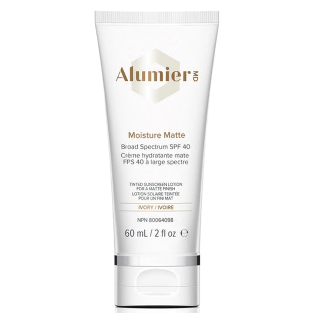 Alumier MD Moisture Matte Broad Spectrum Sunscreen SPF40 Ivory - The Yvette Clinic