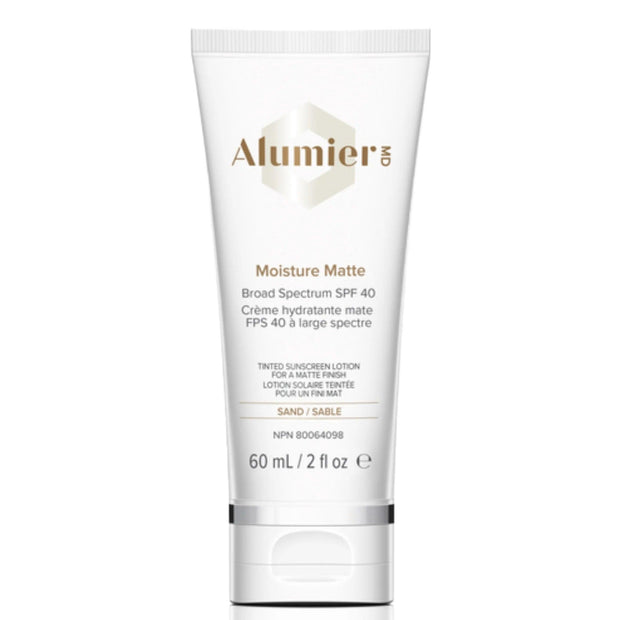 Alumier MD Moisture Matte Broad Spectrum Sunscreen SPF40 Sand - The Yvette Clinic