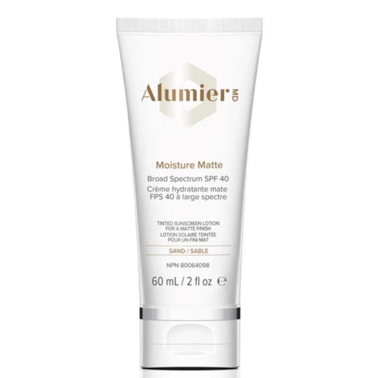Alumier MD Moisture Matte Broad Spectrum Sunscreen SPF40 Sand - The Yvette Clinic